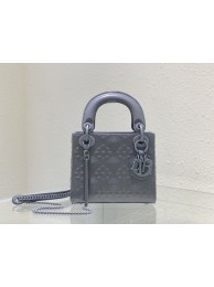 MINI LADY DIOR BAG Cannage Calfskin C2815 gray Tl8260sf78