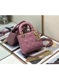 MINI LADY DIOR BAG Patent Cannage Calfskin M0505O pink Tl8151xa43