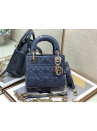 MINI LADY DIOR BAG Patent Cannage Calfskin M0505O Royal Blue Tl8152yj81