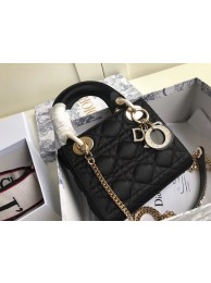 MINI LADY DIOR SATIN BAG M424 black Tl9207dX32