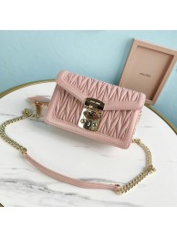 miu miu Matelasse Nappa Leather mini Shoulder Bag 5BD099 pink Tl18566ea89