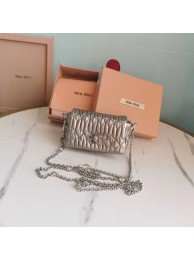 miu miu Matelasse Nappa Leather mini Shoulder Bag 5TT124 Silver Tl18572wv88