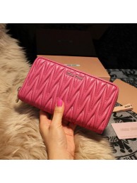 miu miu Matelasse Nappa Leather Wallet 5M1033 Rose Tl18651Cw85