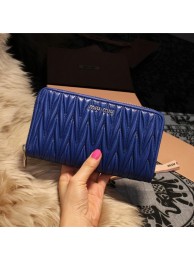 miu miu Matelasse Nappa Leather Wallet 5M1033 Royal Tl18654KX22