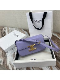 New Celine TRIOMPHE SHOULDER BAG IN NATURAL CALFSKIN 194143 purple Tl4792Uf80