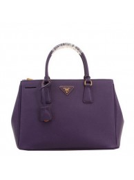 Prada BN2274 Saffiano Leather 33CM Tote Bag Purple Tl6645TV86