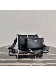 Prada Brushed leather small bag 2BH168 black Tl5924Gw67