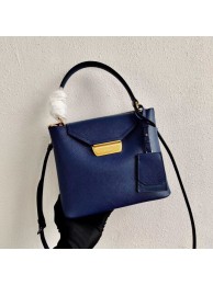 Prada Calf skin tote 1BN012 blue Tl6169Xr72