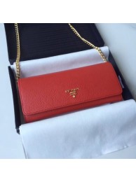 Prada Calfskin Leather Shoulder Bag 1BP290 red Tl6704va68