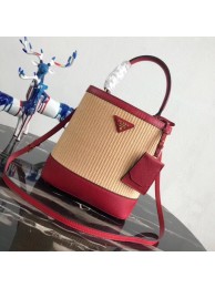 Prada Double Medium bag 1BA210 red Tl6431VF54