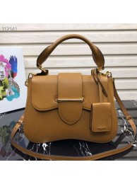 Prada Embleme Saffiano leather bag 1BN005 tan Tl6245hT91