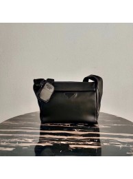 Prada Leather shoulder bag 2VH125 black Tl5989oK58