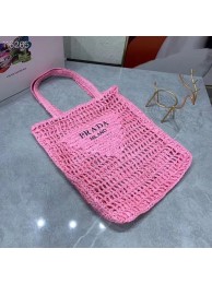 Prada Raffia tote bag 1BG393 pink Tl5946De45