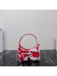 Prada Re-Edition 2000 embroidered drill mini bag 1NE515 red Tl5682Dq89