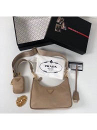 Prada Re-Edition nylon shoulder bag 1BH204 apricot Tl6085hc46