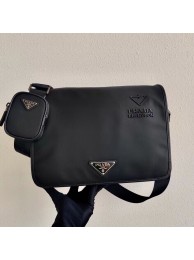 Prada Re-Nylon and Saffiano leather shoulder bag 2VD039 black Tl5990vK93