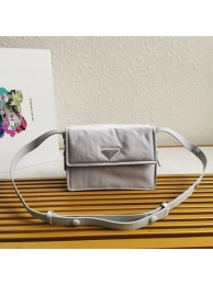 Prada Re-Nylon shoulder strap 1BD313 light gray Tl5776HW50