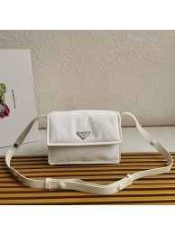 Prada Re-Nylon shoulder strap 1BD313 white Tl5778iZ66