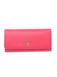 Prada Saffiano Leather Bifond Wallet 1M11335 Rosy Tl6738Tk78