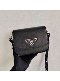 Prada Saffiano leather mini shoulder bag 2BD249 black Tl6113pA42