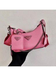 Prada Saffiano leather mini shoulder bag 2BH204 pink Tl6096CI68