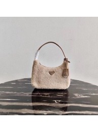 Prada Shearling tote mini-bag 1NE515 Biscuits Tl5965lu18