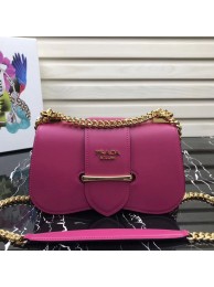 Prada Sidonie leather shoulder bag 1BD184 Rose Tl6349HB29