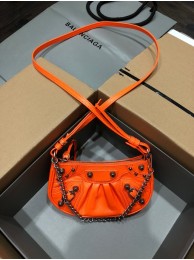 Quality Balenciaga LE CAGOLE MINI PURSE WITH CHAIN 6958141 orange Tl15895Vu63