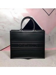 Quality DIOR BOOK TOTE ORIGINAL LEATHER BAG M1287 BLACK Tl8595Vu63