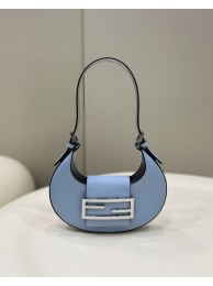 Quality Fendi Cookie Light blue leather mini bag 8BS065A Tl12610Vu63