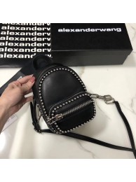 Replica Alexander Wang leather Mini knapsack 0003 black Tl15797Xe44