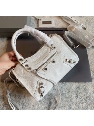 Replica Balenciaga Classic Crocodile Leather Bag B300296 white Tl16001ec82