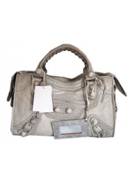 Replica Balenciaga Lampskin Leather Handbag 084832 Light gray Tl16307BB13