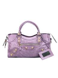 Replica Balenciaga Long Gaint Gold Part Time Bag 085328B Lavender Tl16112nB47