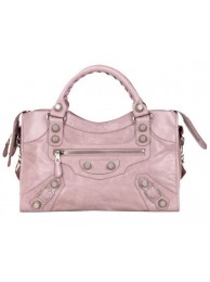 Replica Balenciaga Medium Classic Giant Silver Part Time Bag 085332A Light Pink Tl16126cK54