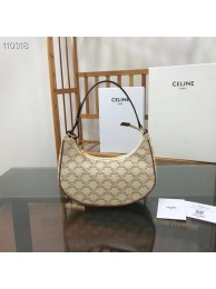 Replica Celine AVA BAG IN TRIOMPHE CANVAS AND CALFSKIN 193952 WHITE Tl4770VA65