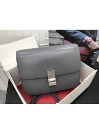 Replica Celine Classic Box Flap Bag Original Calfskin Leather 3378 Grey Tl5040aG44