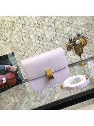 Replica Celine Classic Box Flap Bag Original Calfskin Leather 5698 Light Purple Tl5051ec82