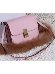 Replica Celine Classic Box Small Flap Bag Calfskin C88007T Pink Tl5208TN94