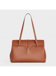 Replica Celine LARGE SOFT 16 BAG IN SUPPLE GRAINED CALFSKIN 194043 Brown Tl4848EO56