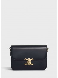 Replica CELINE MEDIUM TRIOMPHE BAG IN SHINY CALFSKIN CL87363 BLACK Tl4992BB13