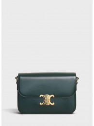 Replica CELINE MEDIUM TRIOMPHE BAG IN SHINY CALFSKIN CL87363 GREEN Tl4989ls37