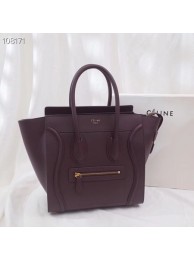 Replica CELINE MICRO LUGGAGE HANDBAG IN LAMINATED LAMBSKIN 167793-9 Tl4919Ye83