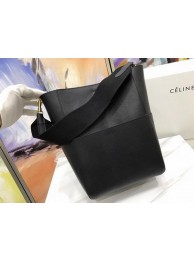 Replica CELINE Sangle Seau Bag in Calfskin Leather C3369 Black Tl5091Ac56