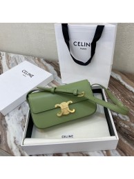 Replica Celine TRIOMPHE SHOULDER BAG IN NATURAL CALFSKIN 194143 green Tl4793ij65