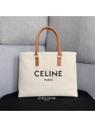 Replica Celine VERTICAL CABAS CELINE IN CANVAS WITH CELINE PRINT AND CALFSKIN 190062 Tl4943BJ25