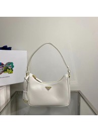 Replica Cheap Prada Small Saffiano leather shoulder bag 1BD330 WHITE Tl5817Mq48