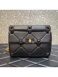 Replica Cheap VALENTINO GARAVANI Roman Stud 1169L black Tl19251QC68