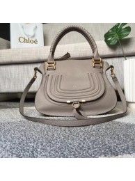 Replica Chloe Marcie original Calfskin Leather Top Handle Bag 166320 grey Tl17957XB19