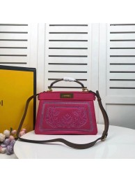 Replica Designer FENDI PEEKABOO ICONIC with rose embroidery decoration F6509 Tl12966Bb80